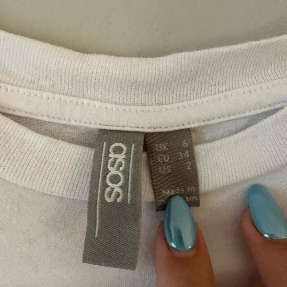 ASOS basic white tee cropped - Picture 4 of 4